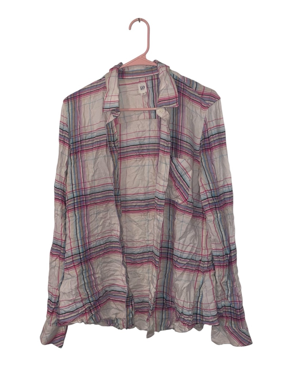 GAP plaid lightweight top